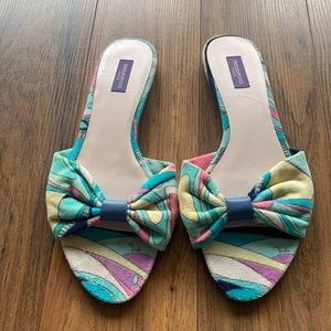 Emilio Pucci Terry Cloth Slides Authentic